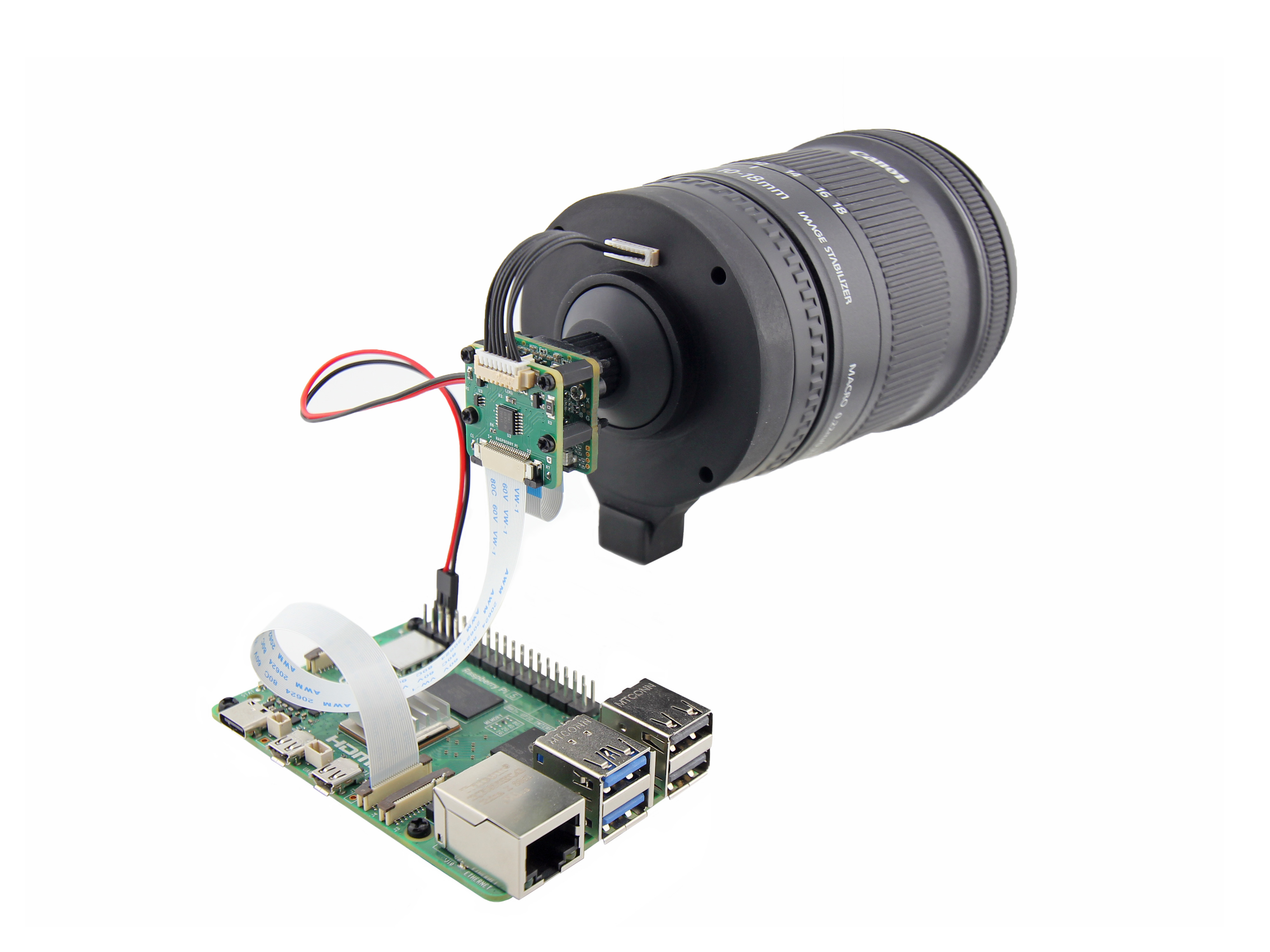 Assembly of Pinefeat Lens Controller and Arducam IMX708 Camera Module